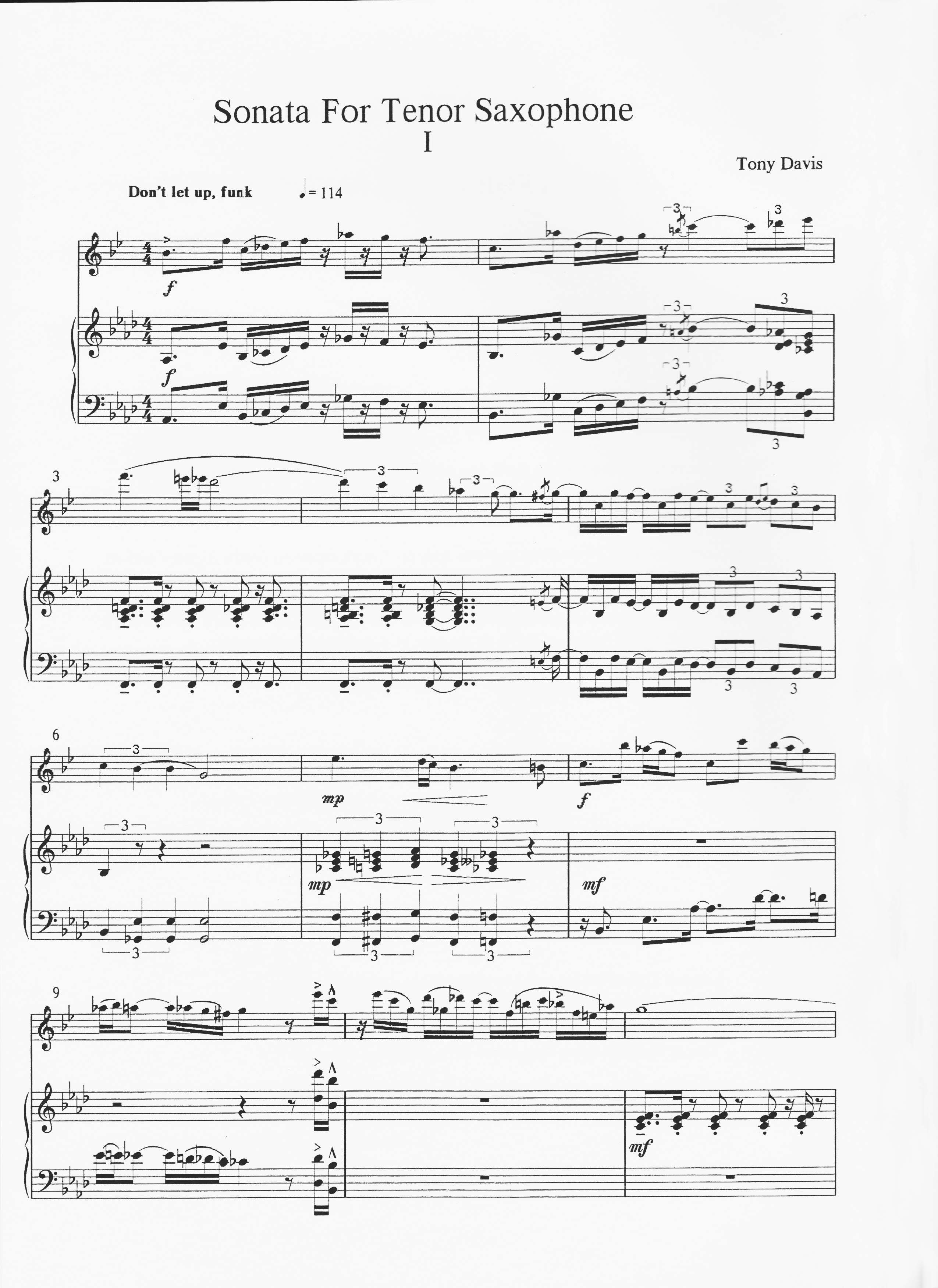 Sonata for Tenor Saxophone p01