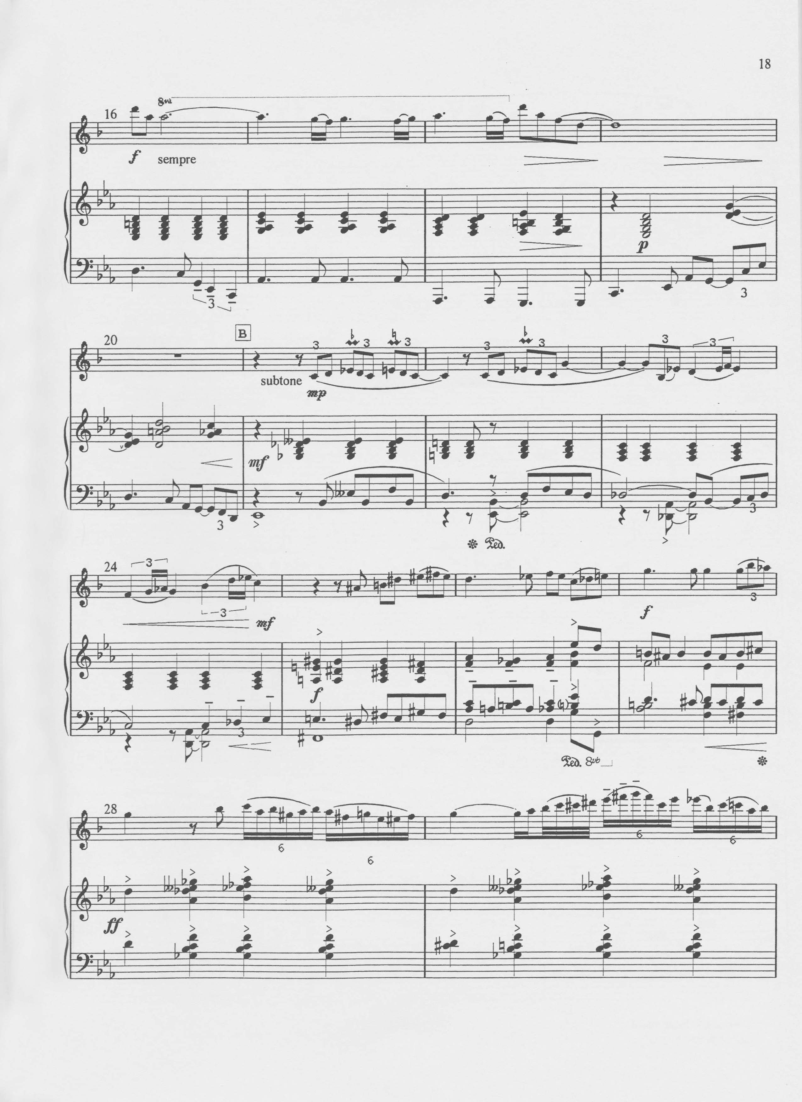 Sonata for Tenor Saxophone p18